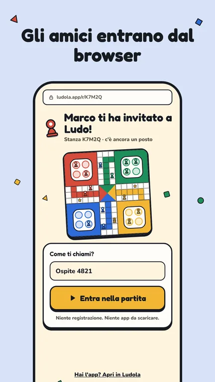 The invite page open in a phone browser