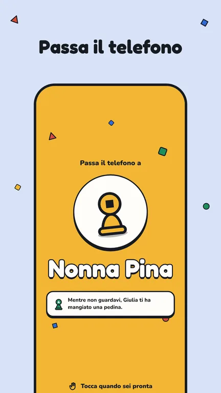 The “pass the phone” screen between turns